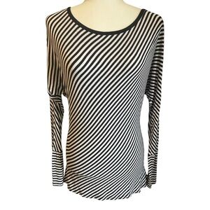 Michael Michael Kors Black & White Long Sleeve Top M